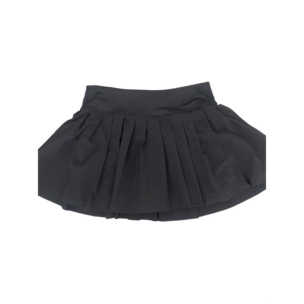 Athleta Levitate Skort Black Pleated Tennis Golf Athletic Skirt Medium Pocket
